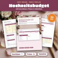 Video: Blick in Hochzeitsbudget Excel-Vorlage mit Countdown und Gästeliste