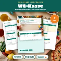 Video: Blick in WG-Kasse Excel-Vorlage – gemeinsame Ausgaben teilen mit Ranking