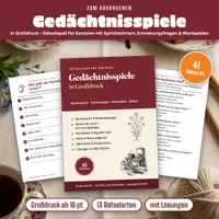 Video: Blick in Gedächtnisspiele für Senioren in Großdruck – Rätselspaß zum Ausdrucken