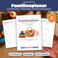 Video: Blick in Familienplaner zum Ausdrucken für bis zu 5 Personen