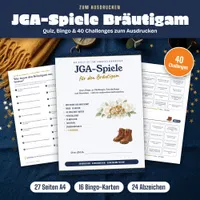 Video: Blick in Junggesellenabschied-Spiele zum Ausdrucken – JGA-Set für den Bräutigam