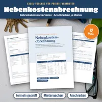 Video: Blick in Nebenkostenabrechnung Excel-Vorlage für private Vermieter
