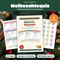 Video: Blick in Weihnachtsquiz für Erwachsene – 81 Quizkarten mit Erklärungen