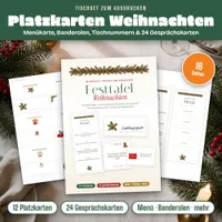 Video: Blick in Weihnachtliche Tischdeko zum Ausdrucken – Festtafel Weihnachten