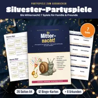 Video: Blick in Silvester-Spiele zum Ausdrucken – Bis Mitternacht! Partyspiele-Set