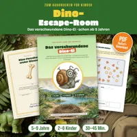Video: Blick in Dino-Escape-Room zum Ausdrucken – Das verschwundene Dino-Ei