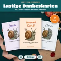 Video: Blick in Dankeskarten zum Ausdrucken – Siegfried sagt Danke