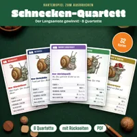 Video: Blick in Quartett zum Ausdrucken – Schnecken-Duell mit 32 Karten