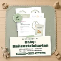 Video: Blick in Baby-Meilensteinkarten zum Ausdrucken – Kleine Waldfreunde