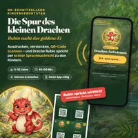 Video: Blick in QR-Schnitzeljagd Kindergeburtstag mit Sprachnachrichten – Drache Rubin