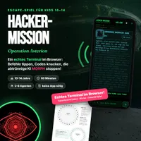 Video: Blick in Escape-Spiel für Kinder mit Terminal zum Ausdrucken – Hacker-Mission