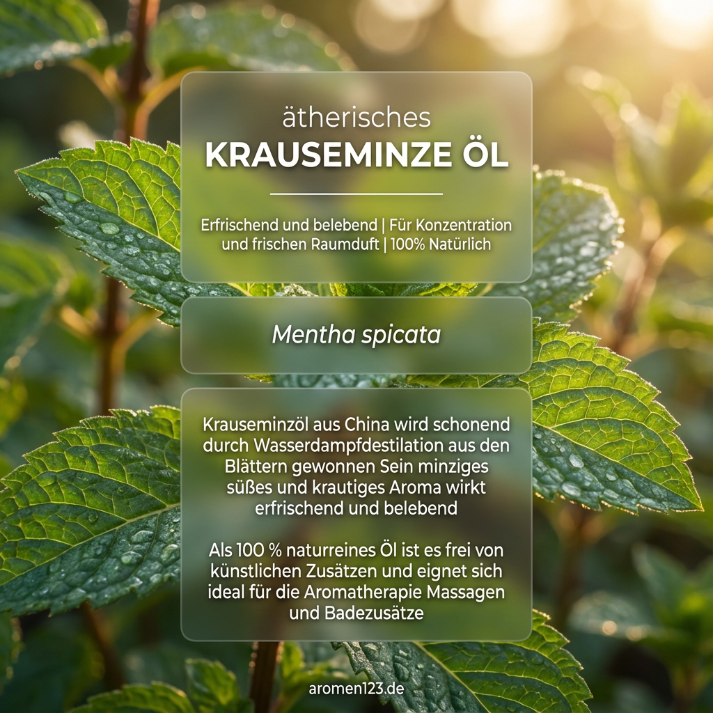 Krauseminzöl chinesisch - Ätherisches Öl Mentha spicata naturrein