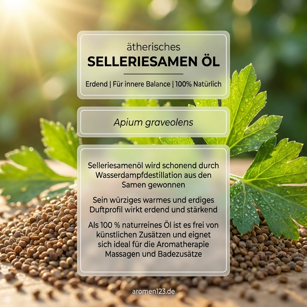 Ätherisches Selleriesamenöl EU - Würzig erdiger Duft für Aromatherapie Ätherisches Selleriesamenöl EU - Würzig erdiger Duft für Aromatherapie