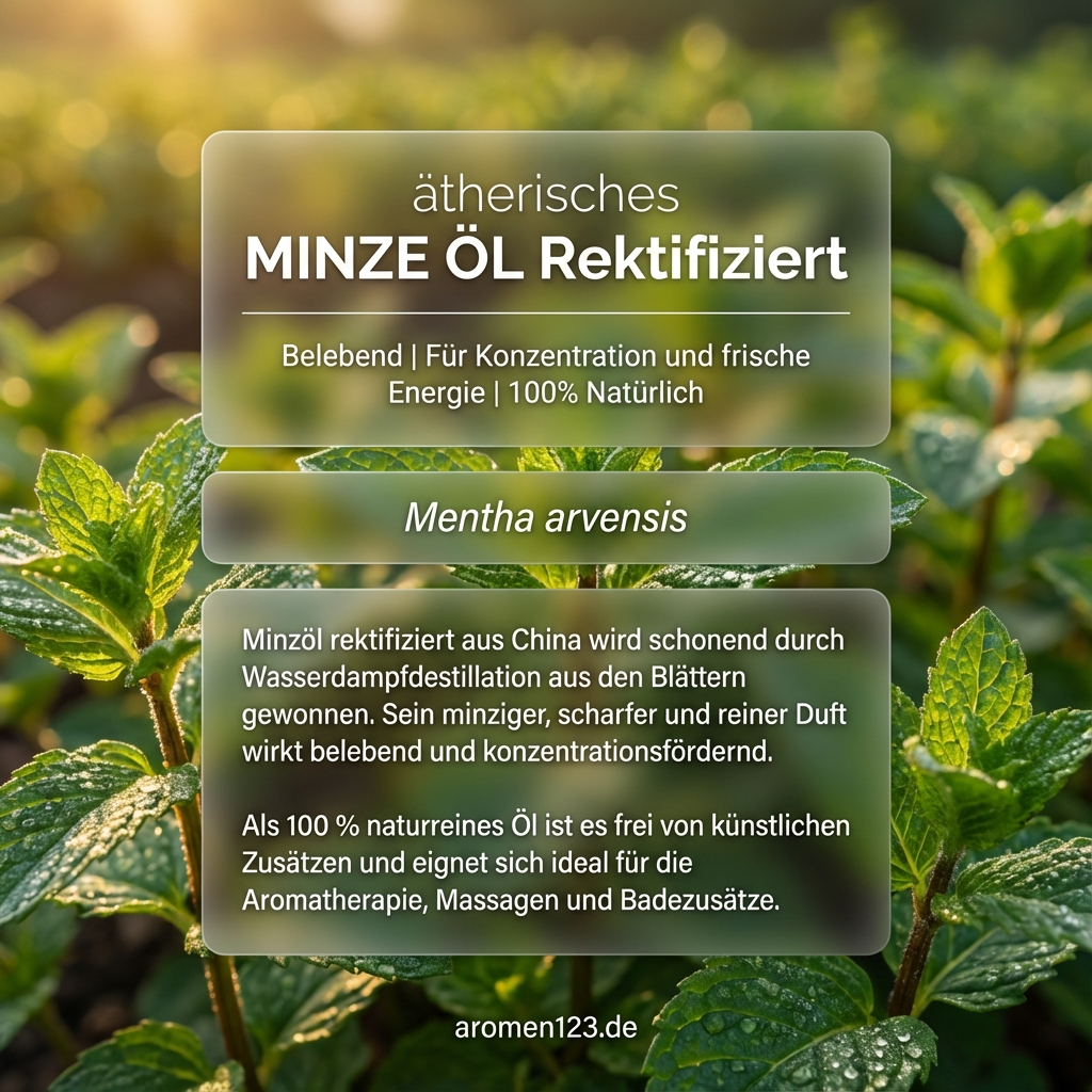 Minzöl rektifiziert chinesisch - Ätherisches Öl Mentha arvensis