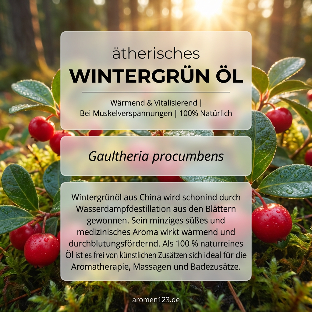 Wintergrünöl chinesisch - Ätherisches Öl Gaultheria procumbens Wintergrünöl chinesisch - Ätherisches Öl Gaultheria procumbens