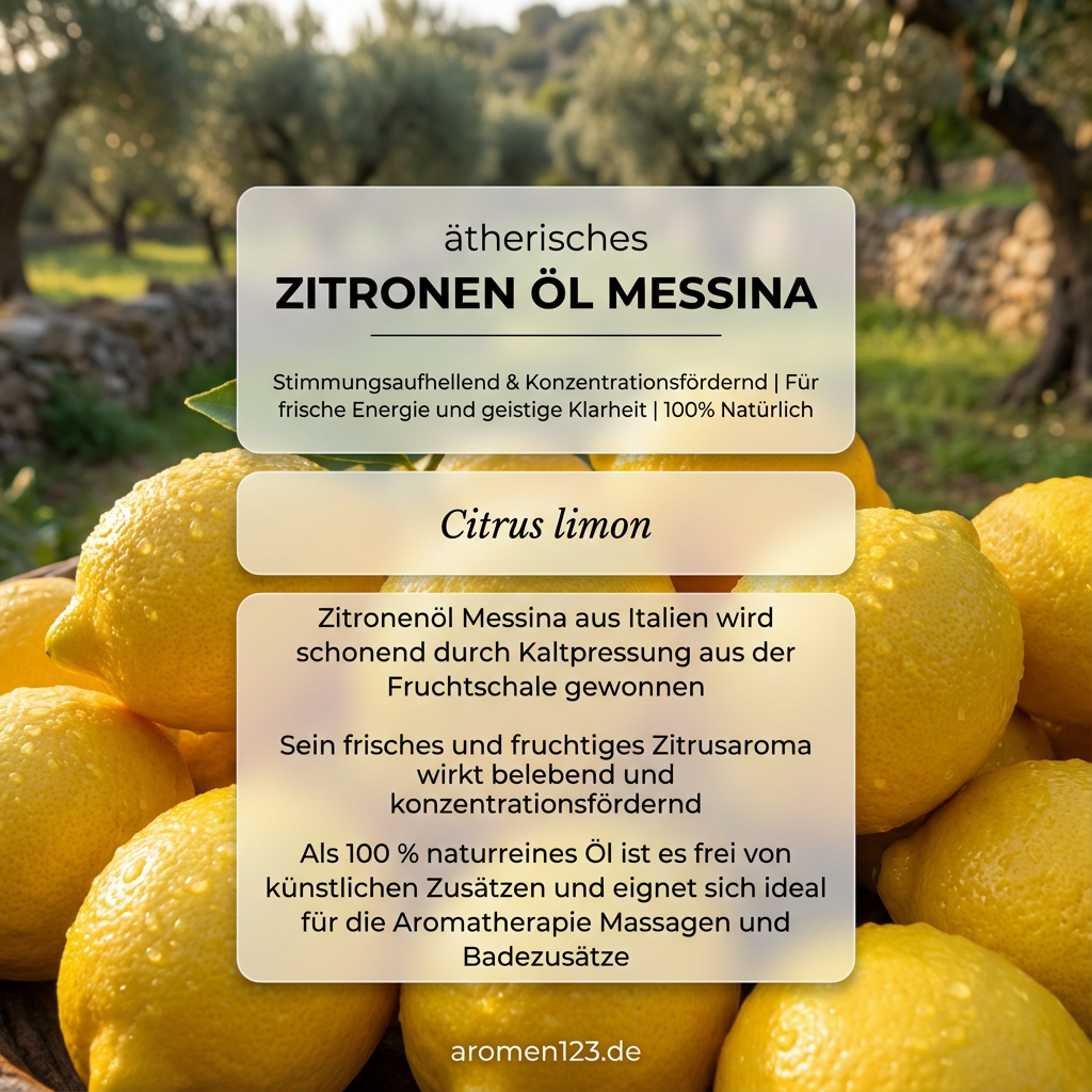 Ätherisches Zitronenöl Messina - Premium Citrus limon aus Sizilien