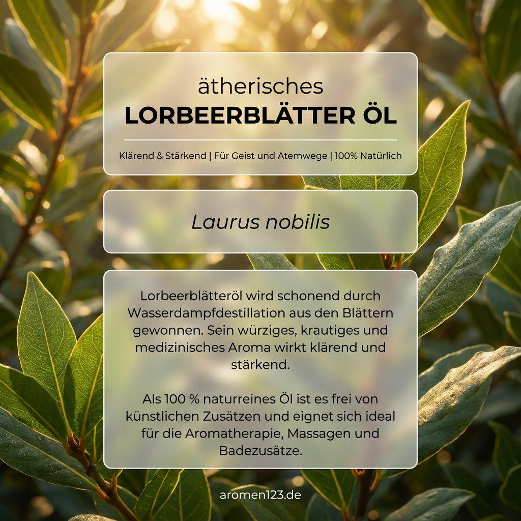 Ätherisches Lorbeerblätteröl EU - Naturrein & Würzig