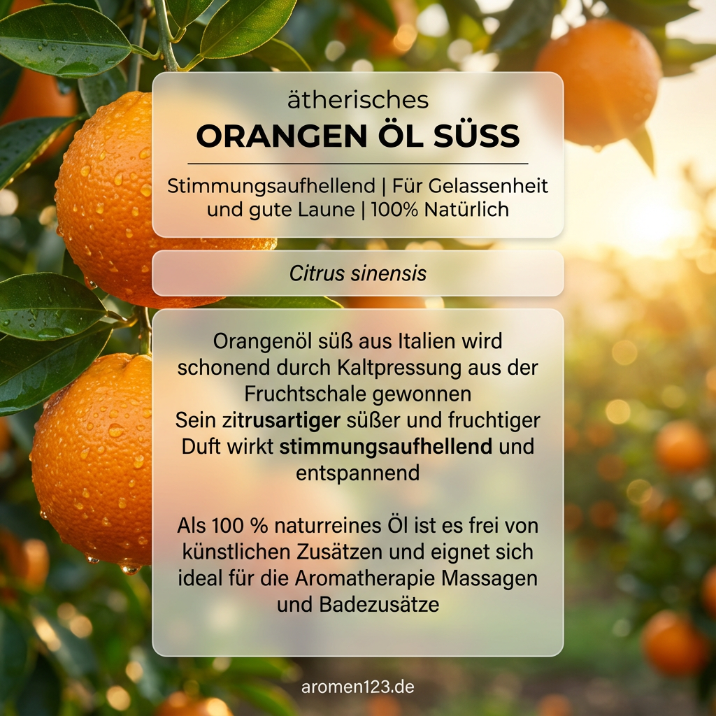 Ätherisches Orangenöl süß Italien - Premium Citrus sinensis Ätherisches Orangenöl süß Italien - Premium Citrus sinensis