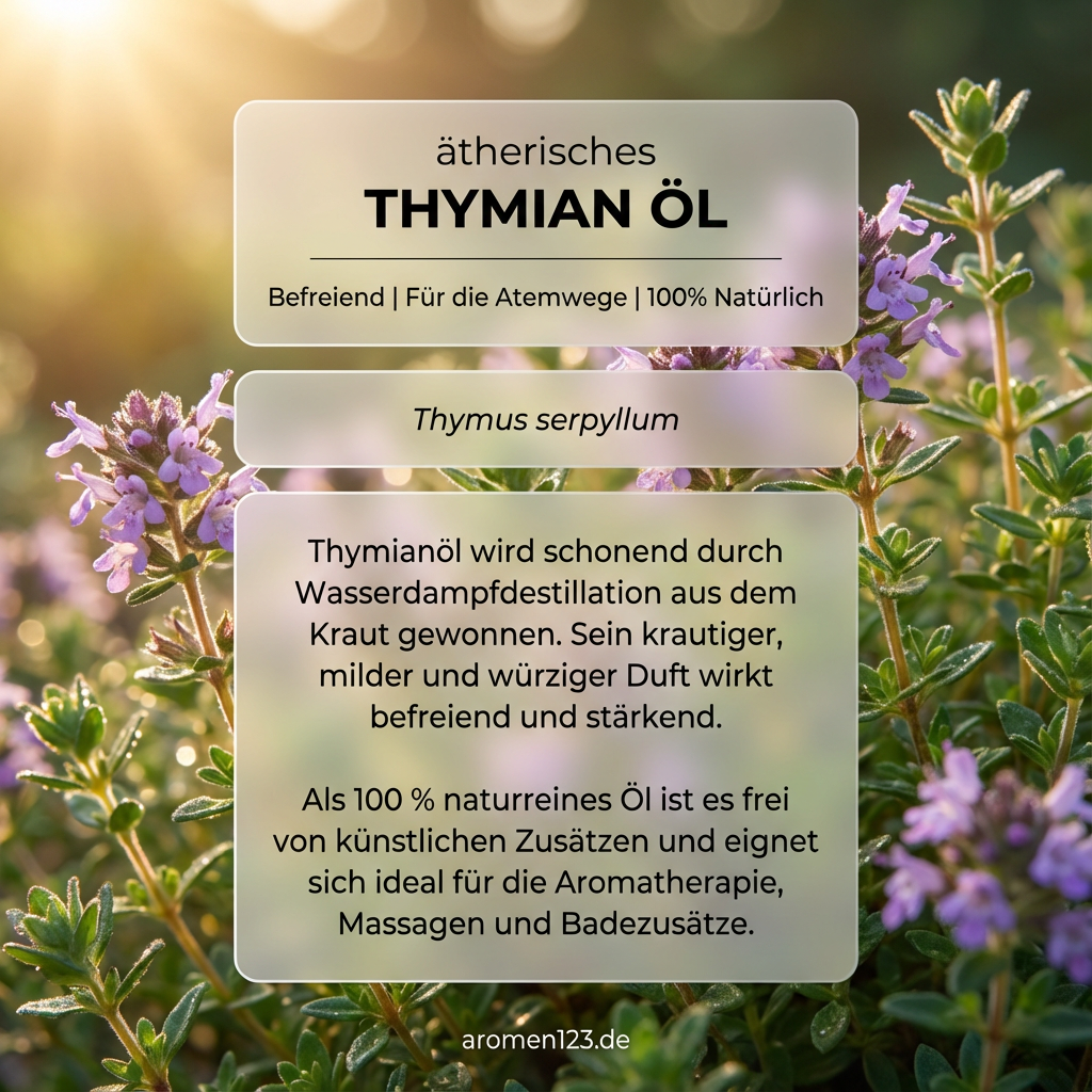 Ätherisches Thymianöl Thymus serpyllum EU 10ml - Krautig würzig mild