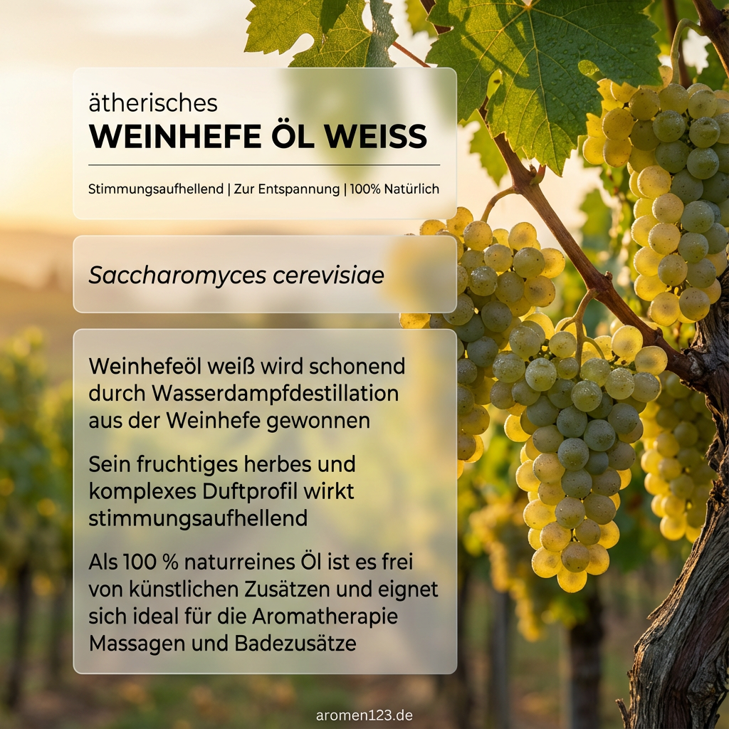 Weinhefeöl weiß - Ätherisches Öl aus Saccharomyces cerevisiae Weinhefeöl weiß - Ätherisches Öl aus Saccharomyces cerevisiae