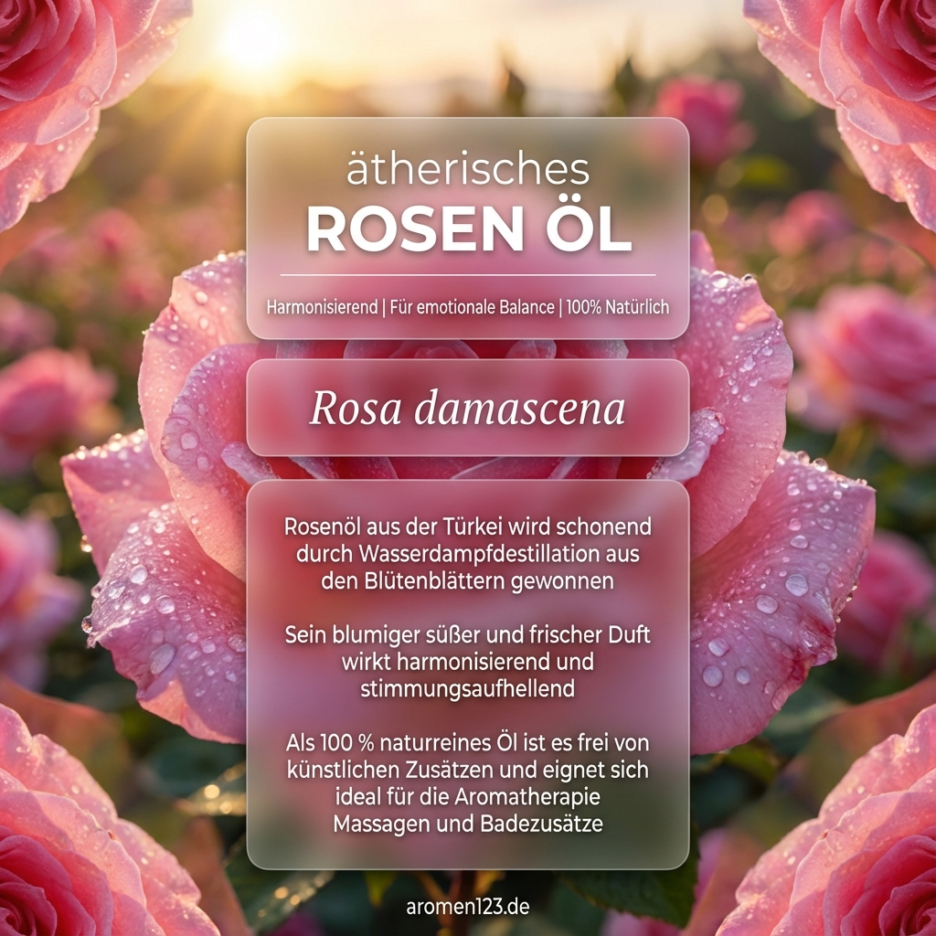 Rosenöl türkisch Rosa damascena - Premium ätherisches Öl