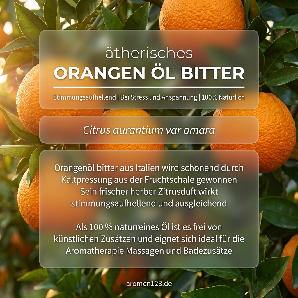 Ätherisches Orangenöl bitter italienisch - Citrus aurantium Premium Qualität Ätherisches Orangenöl bitter italienisch - Citrus aurantium Premium Qualität