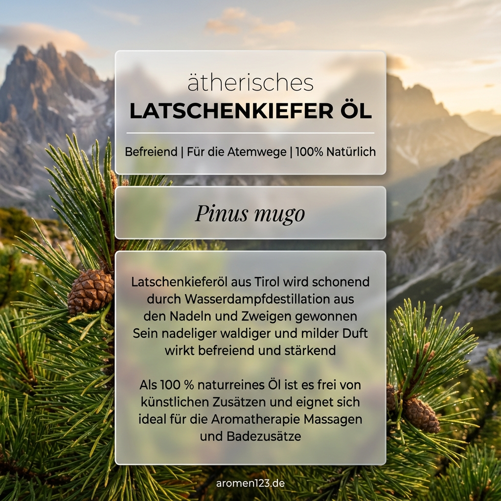 Latschenkiefernöl Tirol - Ätherisches Öl aus nachhaltiger Wildsammlung Latschenkiefernöl Tirol - Ätherisches Öl aus nachhaltiger Wildsammlung