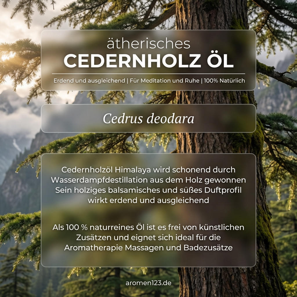 Ätherisches Cedernholzöl Himalaya - Cedrus deodara - Holzig balsamischer Duft