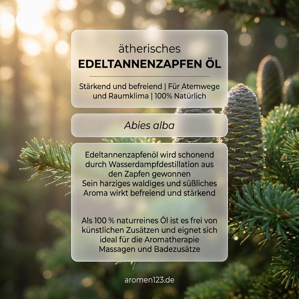 Ätherisches Edeltannenzapfenöl - Premium Qualität aus der EU Ätherisches Edeltannenzapfenöl - Premium Qualität aus der EU