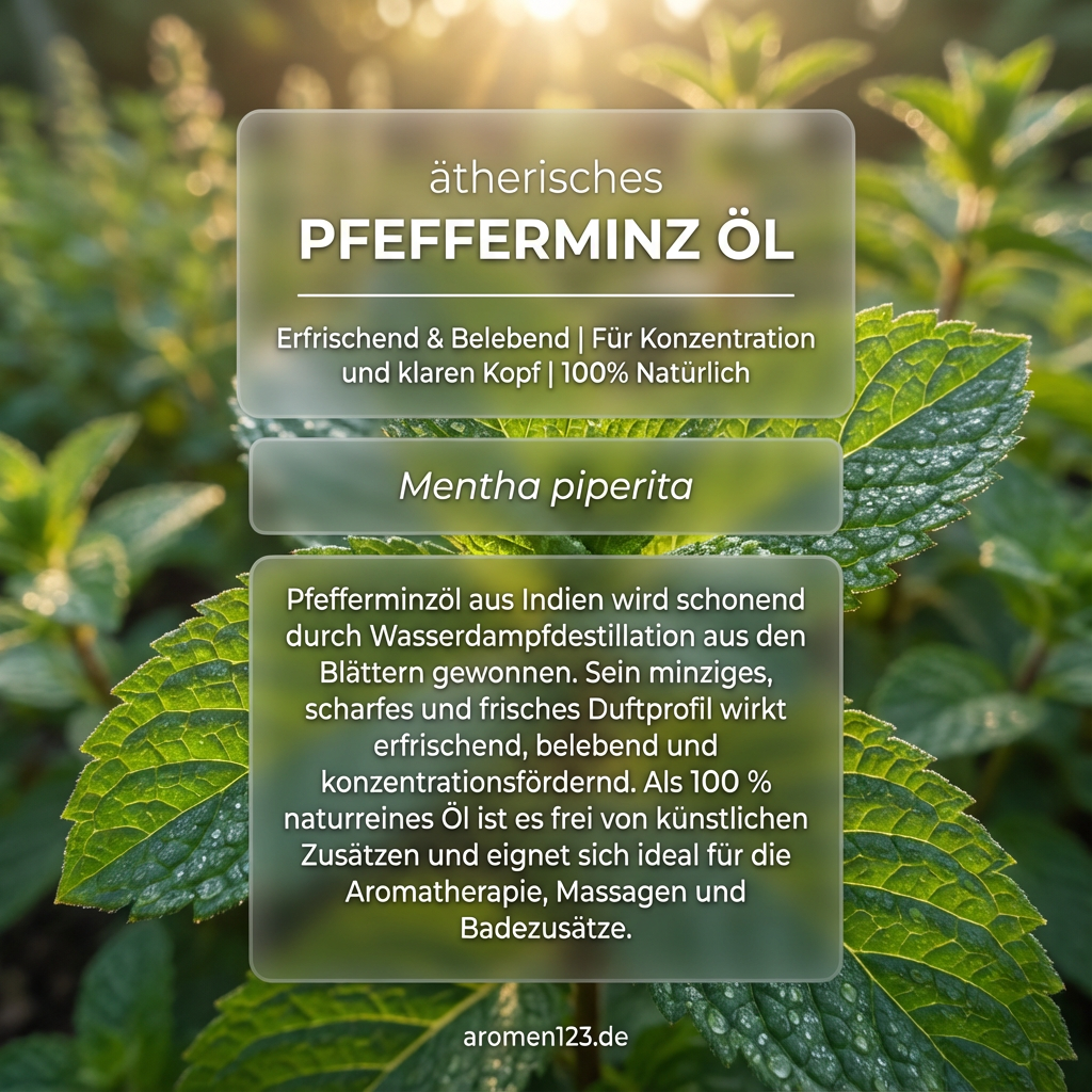 Ätherisches Pfefferminzöl Indisch - Mentha piperita -Qualität Ätherisches Pfefferminzöl Indisch - Mentha piperita -Qualität