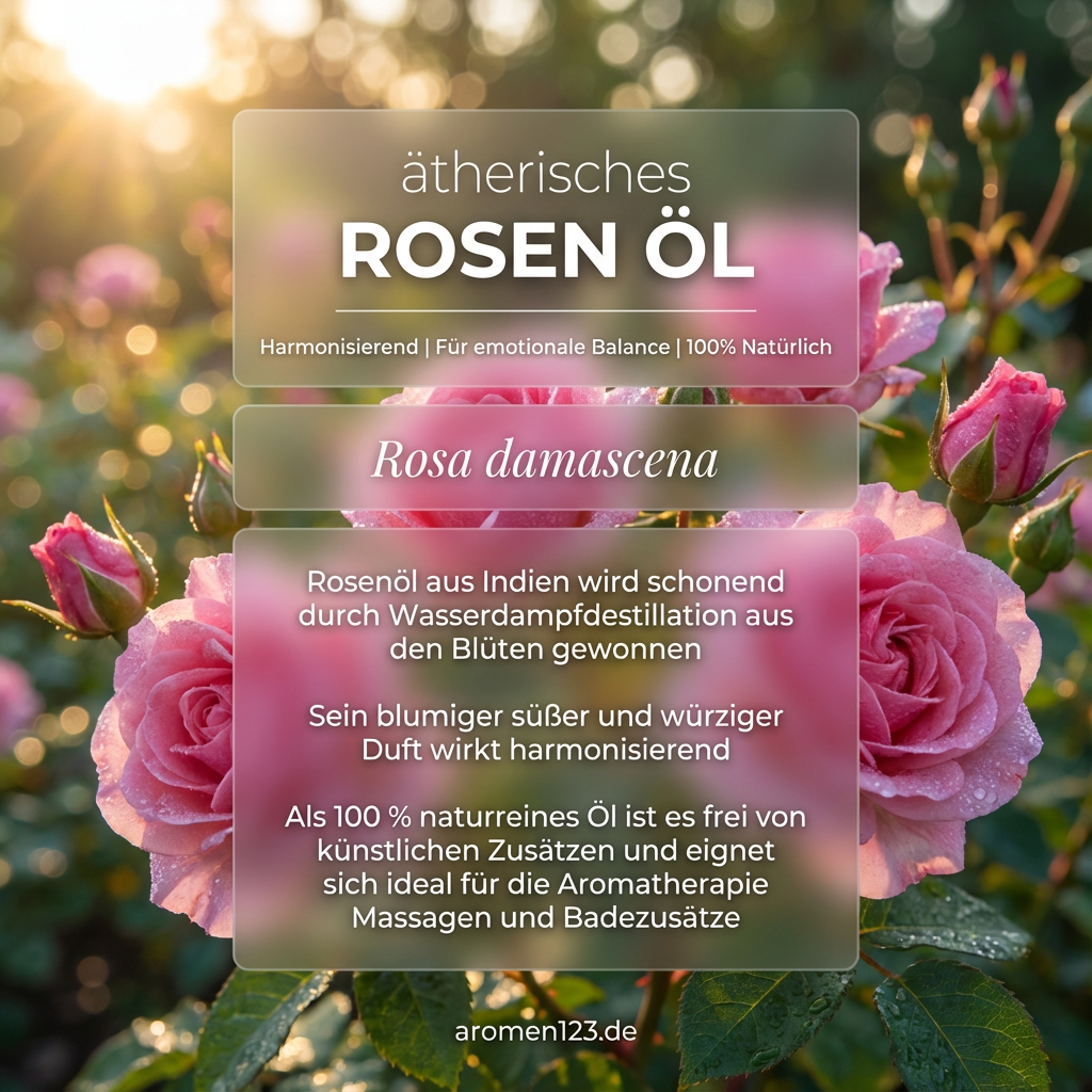 Rosenöl Rosa damascena Indisch - Ätherisches Öl für Aromatherapie