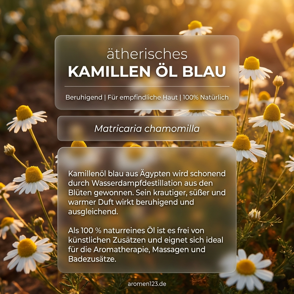 Kamillenöl blau ätherisches Öl - Premium Matricaria chamomilla für Aromatherapie