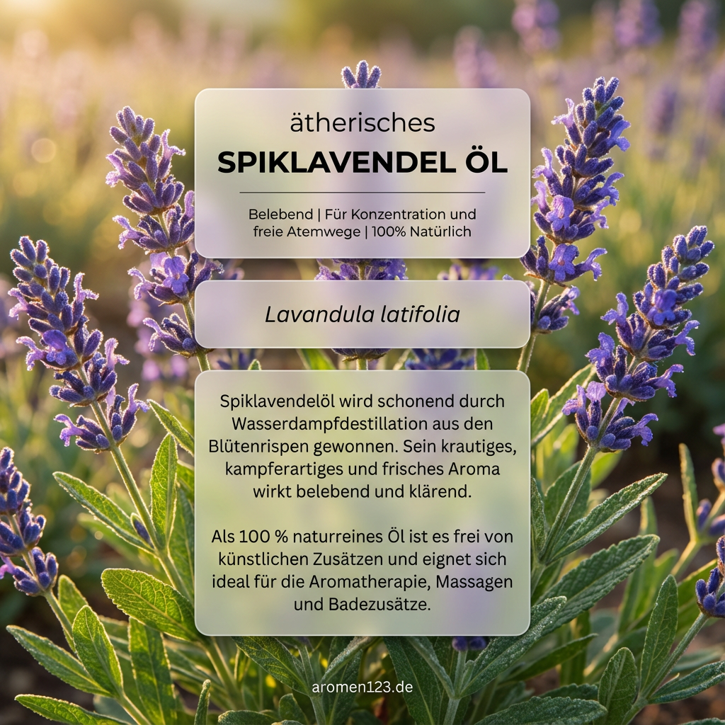 Spiklavendelöl EU - Lavandula latifolia ätherisches Öl kampferartig frisch