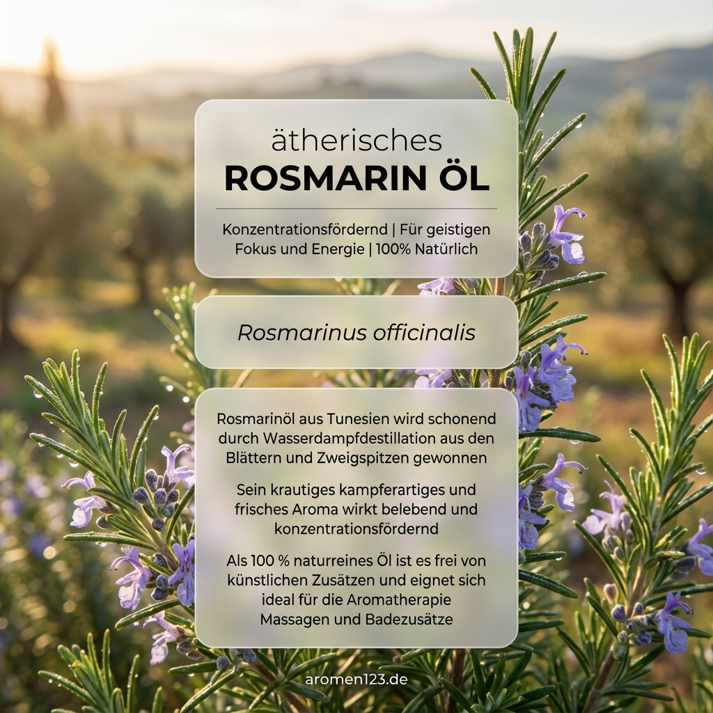 Ätherisches Rosmarinöl tunesisch - Rosmarinus officinalis naturrein