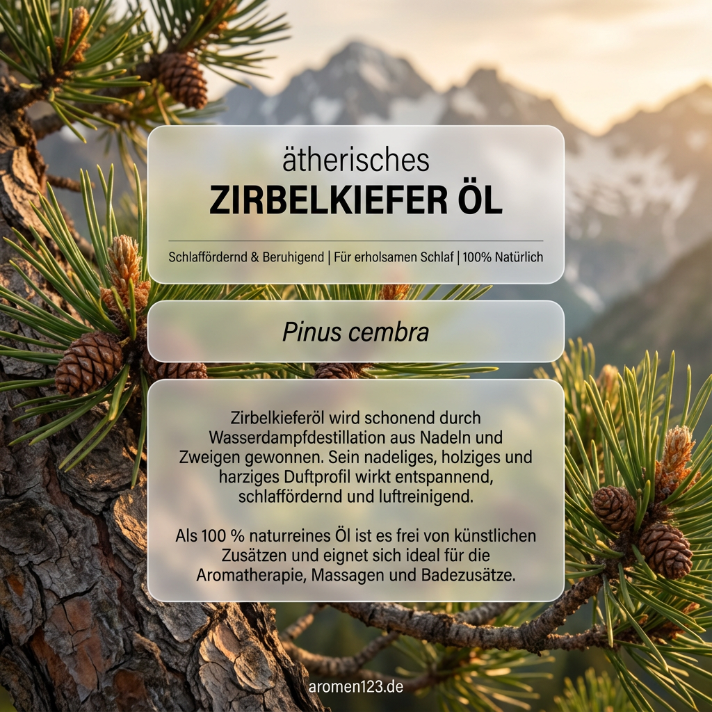 Zirbelkieferöl (Arvenöl) EU - Naturreine Qualität für intensive Aromatherapie Zirbelkieferöl (Arvenöl) EU - Naturreine Qualität für intensive Aromatherapie