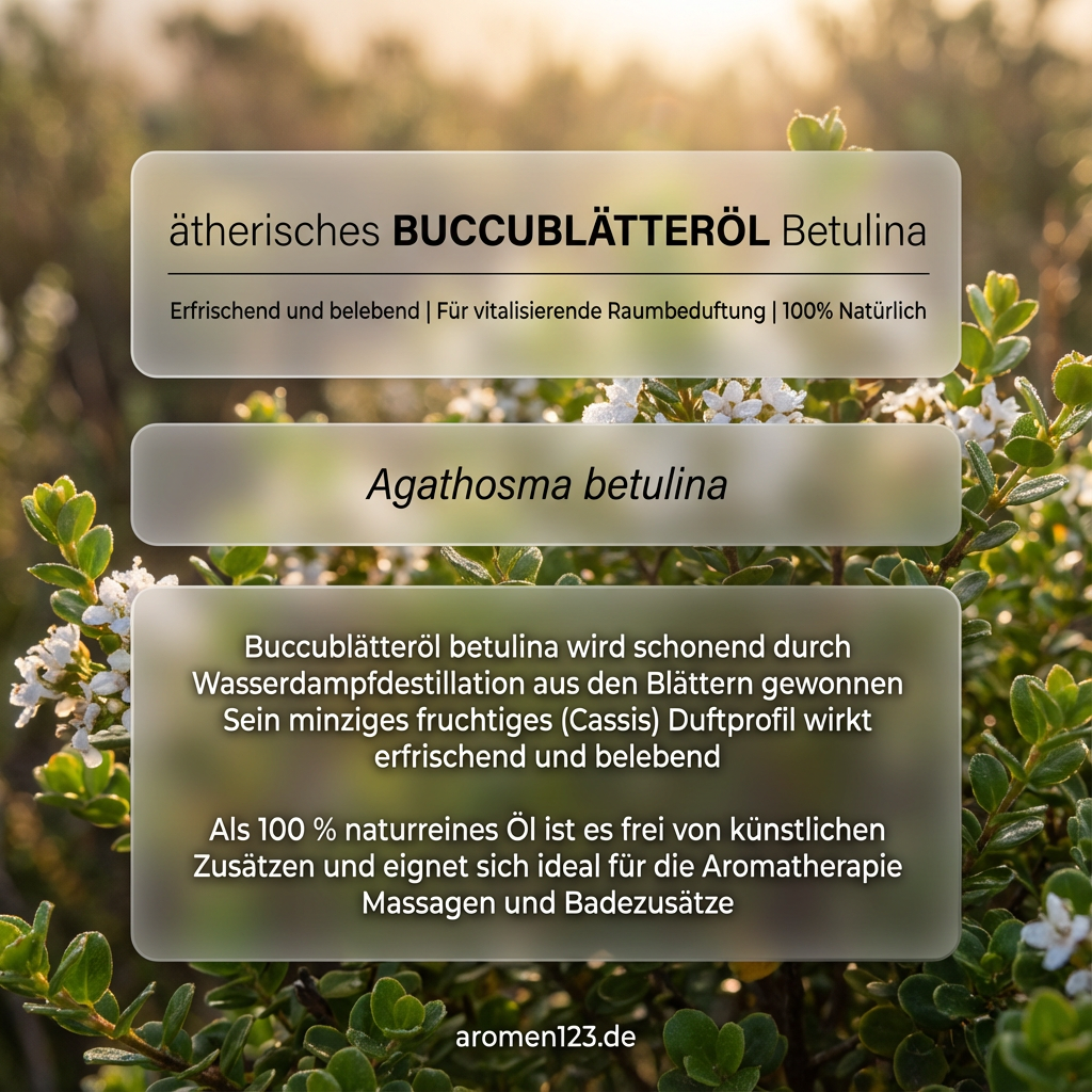 Buccublätteröl Betulina - Ätherisches Öl mit minzig-fruchtiger Note