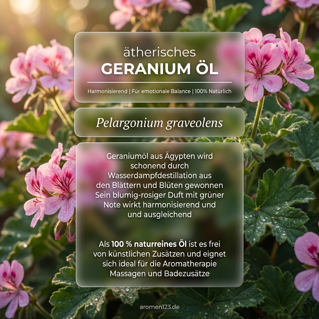 Ätherisches Geraniumöl Ägyptisch - Pelargonium graveolens Duftöl