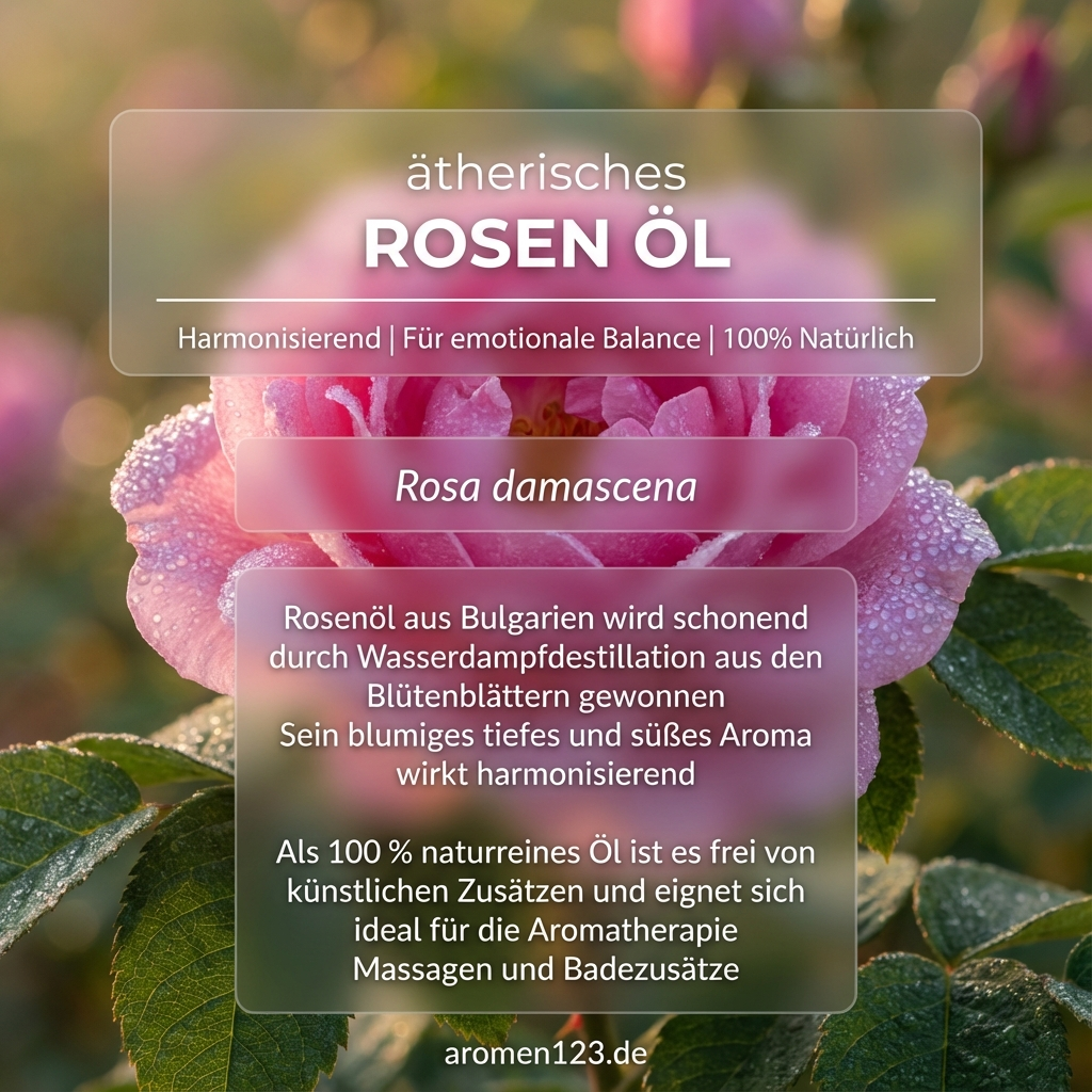 Rosenöl ätherisch bulgarisch Rosa damascena - Premium Damaszenerrose