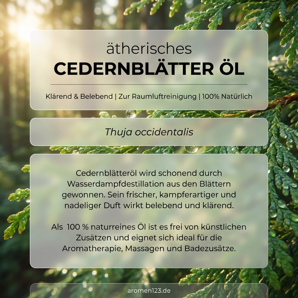 Ätherisches Cedernblätteröl - Thuja occidentalis aus EU Ätherisches Cedernblätteröl - Thuja occidentalis aus EU