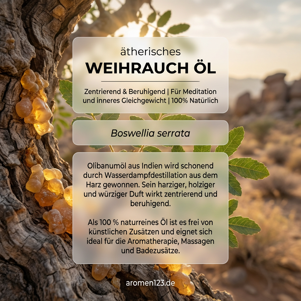 Olibanumöl Weihrauchöl Indisch - Ätherisches Öl Boswellia serrata