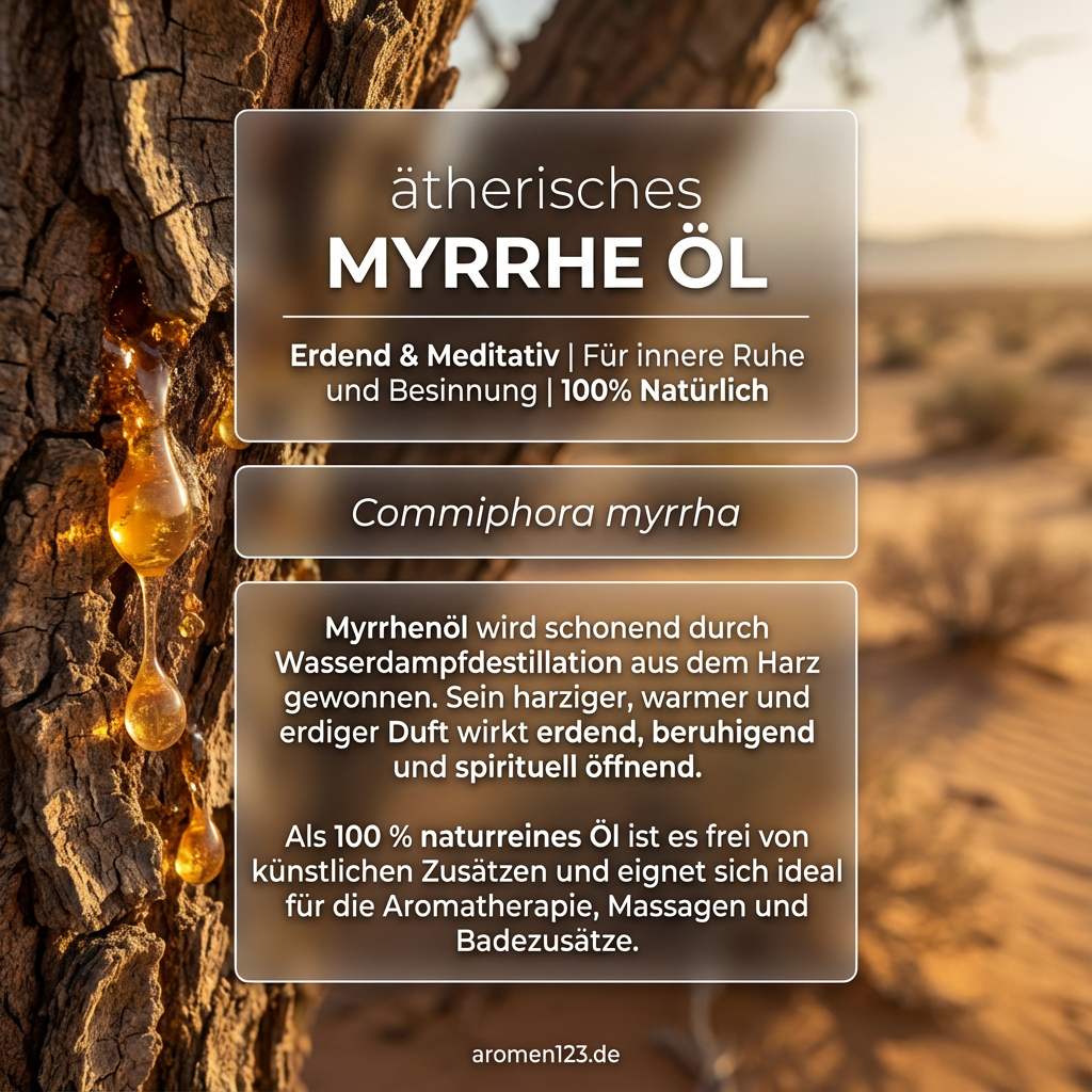 Myrrhenöl ätherisch - Premium Qualität aus der EU für Aromatherapie und Wellness Myrrhenöl ätherisch - Premium Qualität aus der EU für Aromatherapie und Wellness
